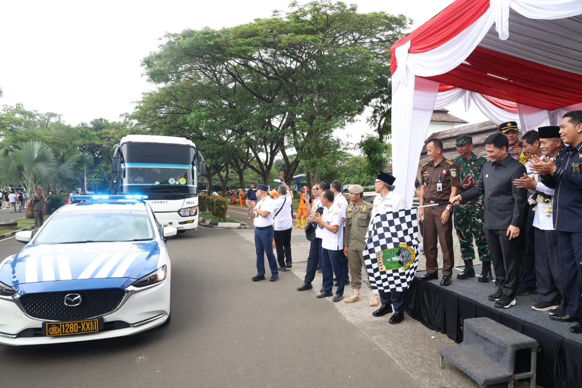Wagub Banten A Dimyati Natakusumah Lepas Mudik Gratis 2025 Provinsi Banten