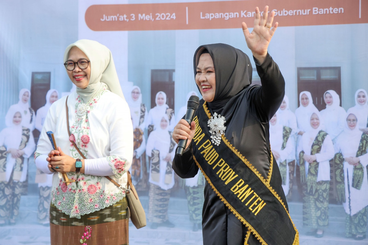 Tanamkan Semangat Kartini, Bunda PAUD Provinsi Banten Tine Al Muktabar Gelar Karnaval Budaya Anak Usia Dini