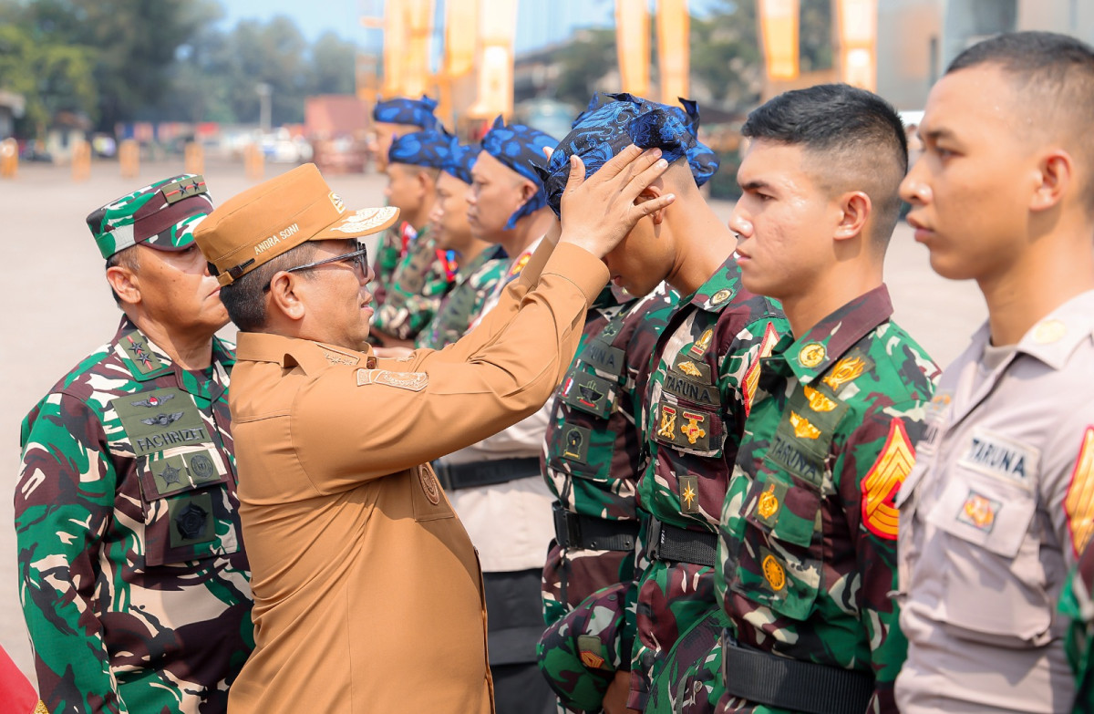 Gubernur Banten Andra Soni Pimpin Upacara Penyambutan Peserta  Latsitarda Nusantara ke-45 Provinsi Banten
