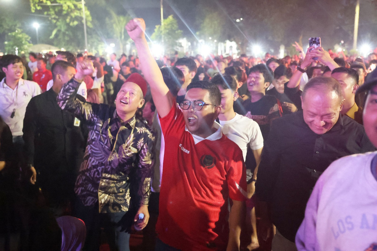 Gelar Nobar, Gubernur Banten Andra Soni Ajak Masyarakat Terus Dukung Timnas Sepakbola Indonesia