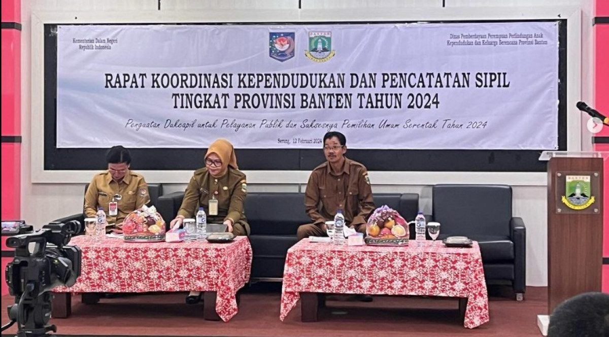 DP3AKKB Provinsi Banten Gelar Rapat Koordinasi Kependudukan dan Pencatatan Sipil Tingkat Provinsi Banten Tahun 2024