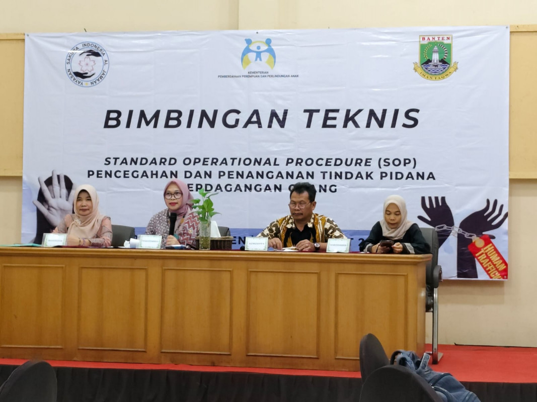 Kementerian PPPA RI menyelenggarakan “Bimbingan Teknis SOP Pelayanan Terpadu bagi Saksi dan/atau Korban TPPO" di Provinsi Banten