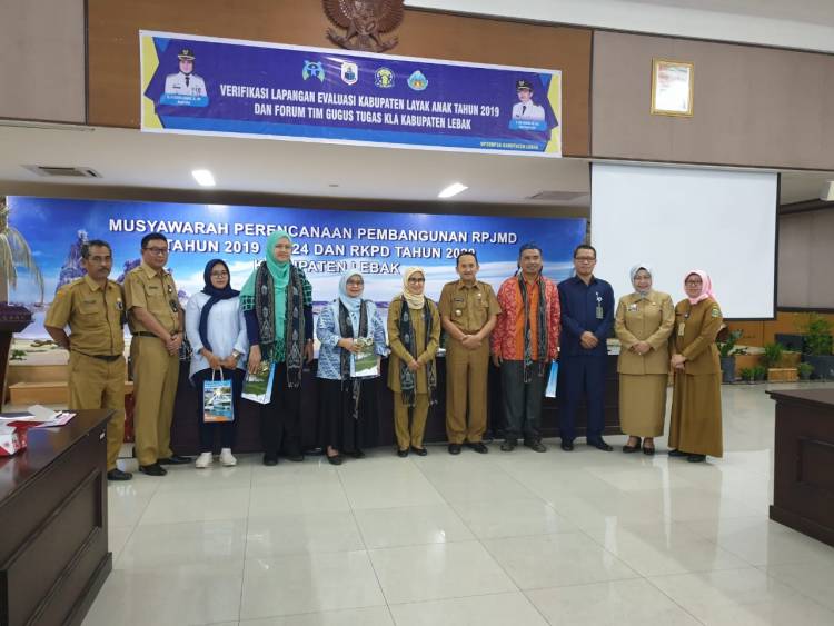 DP3AKKB Mendampingi Tim Kementrian PPPA Verifikasi Kota Layak Anak Kabupaten Lebak 