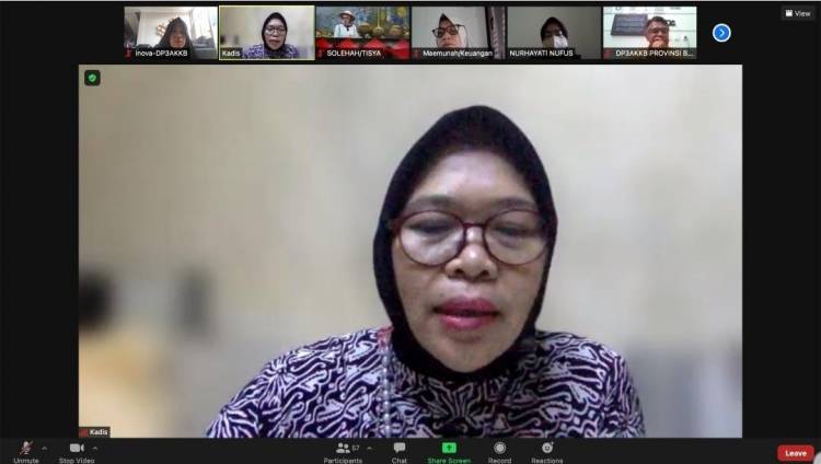 DP3AKKB Banten Melakukan Zoom Meeting dengan Seluruh Pegawai